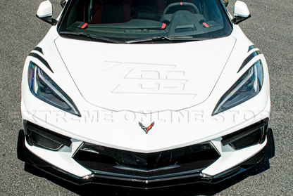 C8 Corvette Stingray Z06 Z07 Style Performance Front Splitter &amp; Canards