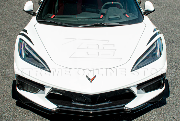 C8 Corvette Stingray Z06 Z07 Style Performance Front Splitter &amp; Canards