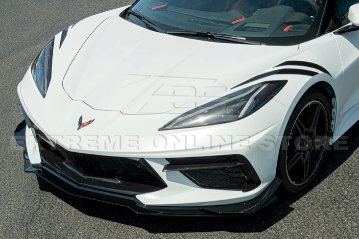 C8 Corvette Stingray Z06 Z07 Style Performance Front Splitter &amp; Canards