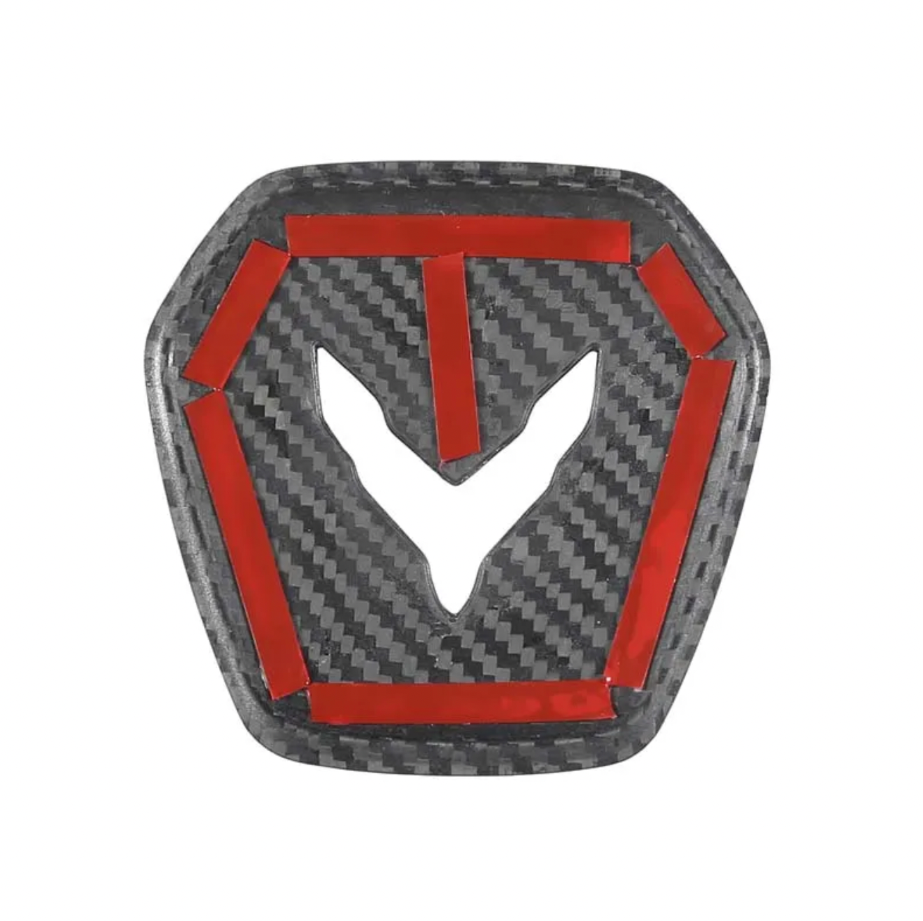 C8 Corvette Carbon Fiber Center Steering Wheel Full Cover | Black / Red / Forged