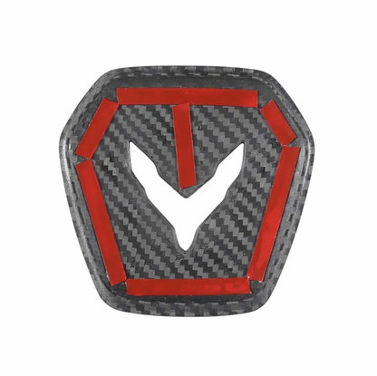 C8 Corvette Carbon Fiber Center Steering Wheel Full Cover | Black / Red / Forged