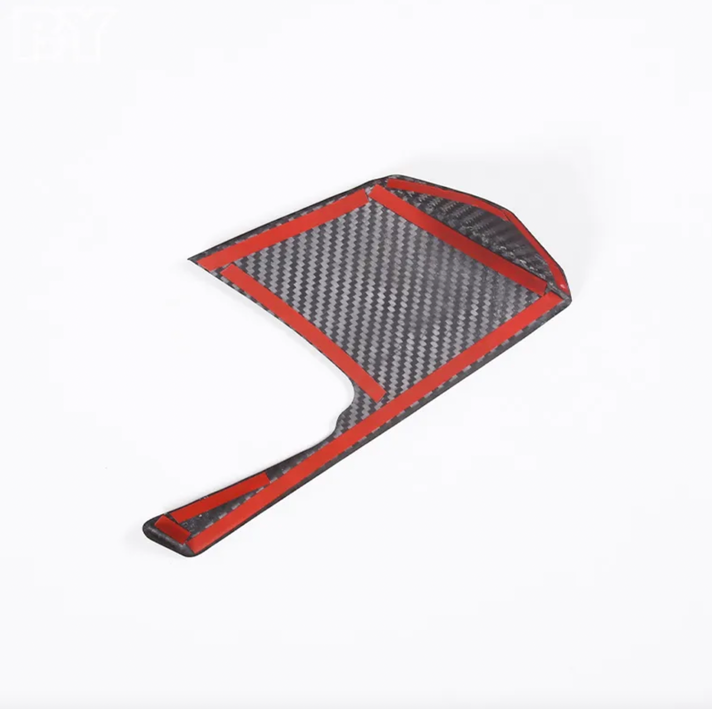 C8 Corvette Carbon Fiber LH Dashboard Trim Cover | Black / Red