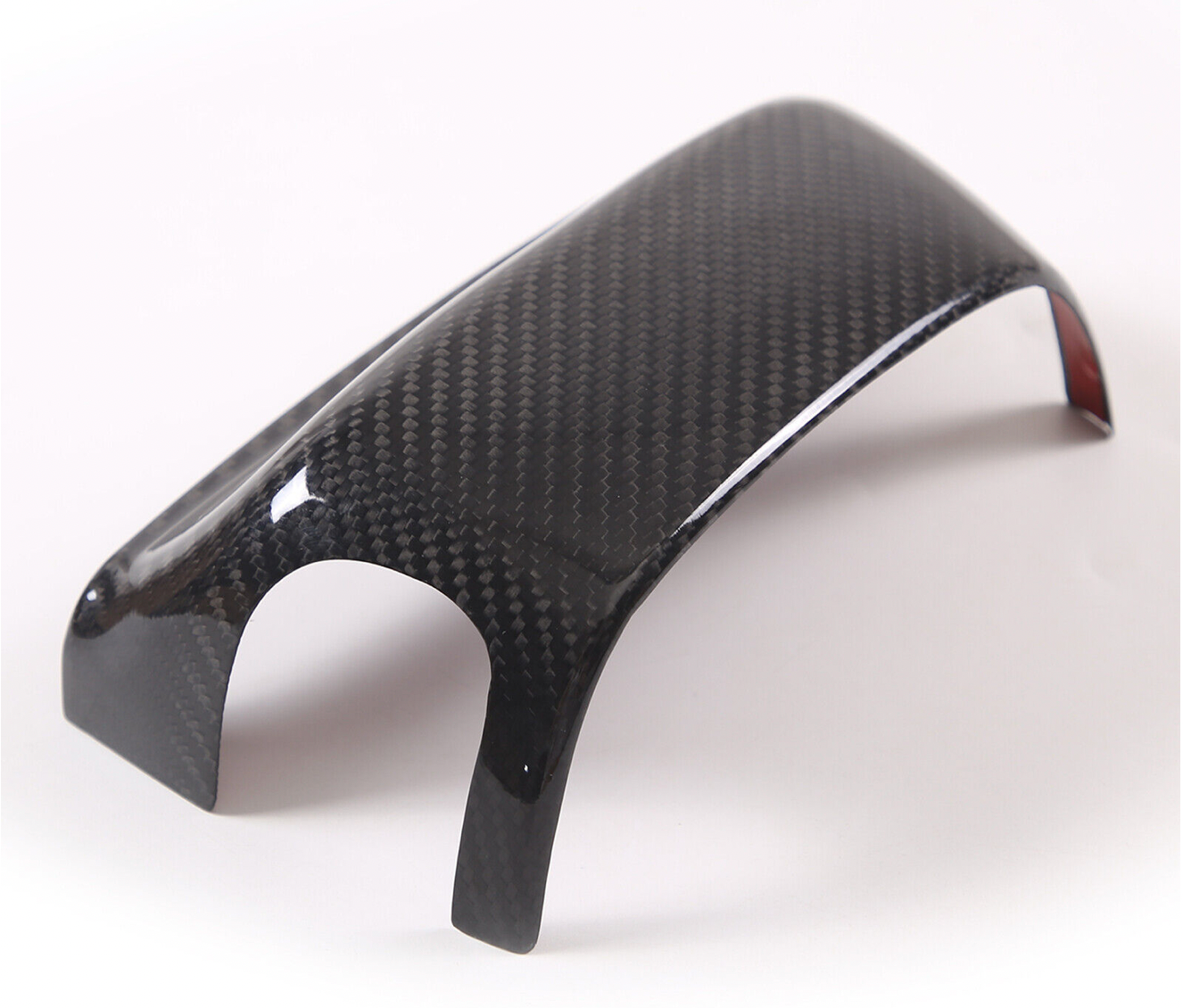 C8 Corvette Carbon Fiber Steering Wheel Base Panel Trim Cover | Black / Red