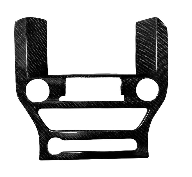 2015 - 23 Mustang Real Carbon Fiber Radio Nav Trim Cover | Next-Gen Carbon