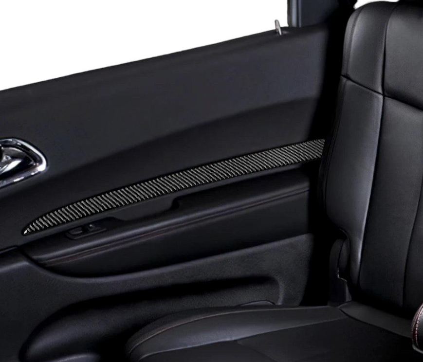 2011-22 Dodge Durango Real Carbon Fiber Interior Door Handle Panel Cover Kit