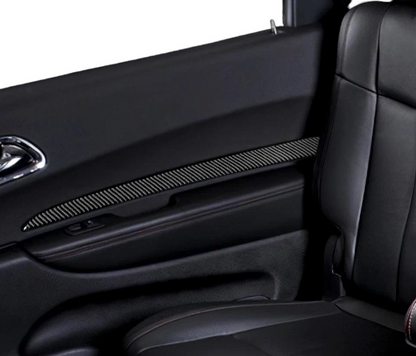 2011-22 Dodge Durango Real Carbon Fiber Interior Door Handle Panel Cover Kit