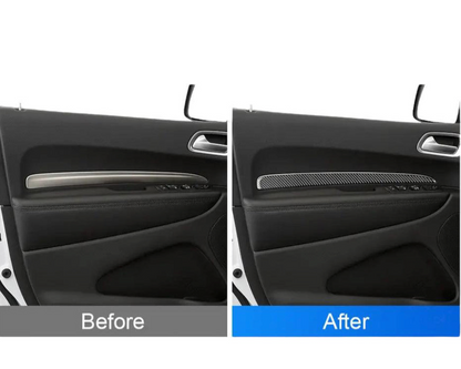 2011-22 Dodge Durango Real Carbon Fiber Interior Door Handle Panel Cover Kit