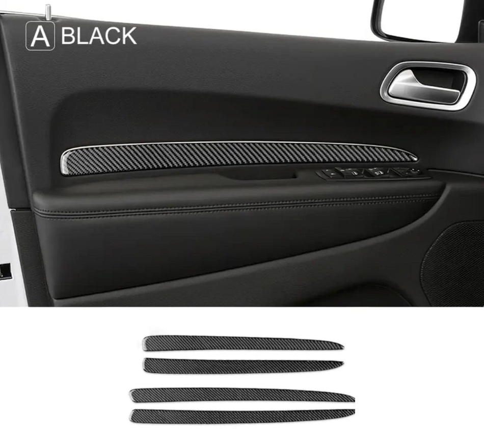 2011-22 Dodge Durango Real Carbon Fiber Interior Door Handle Panel Cover Kit