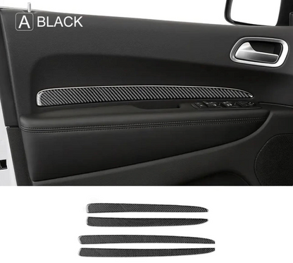2011-22 Dodge Durango Real Carbon Fiber Interior Door Handle Panel Cover Kit