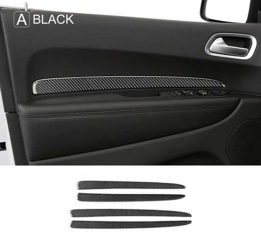 2011-22 Dodge Durango Real Carbon Fiber Interior Door Handle Panel Cover Kit