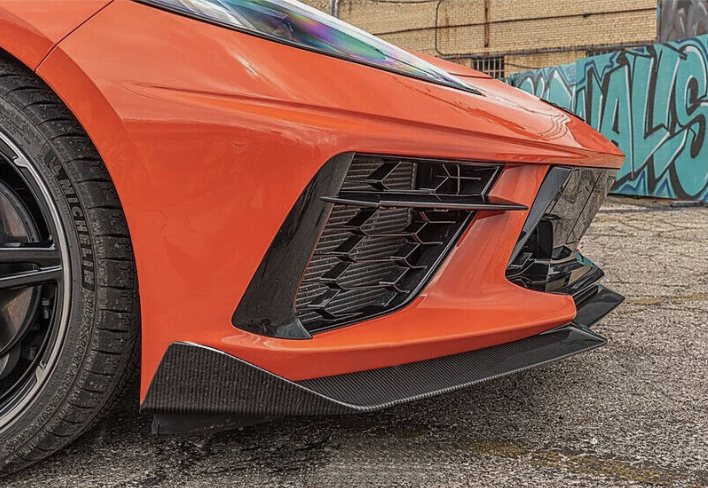 C8 Corvette Stingray Carbon Fiber 5VM Front Splitter Lip (3 Piece)