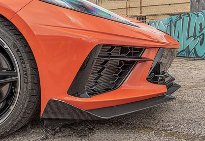C8 Corvette Stingray Carbon Fiber 5VM Front Splitter Lip (3 Piece)