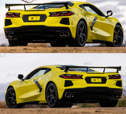 C8 Corvette Stingray Full Carbon Fiber High Wing Spoiler | Next-Gen Carbon