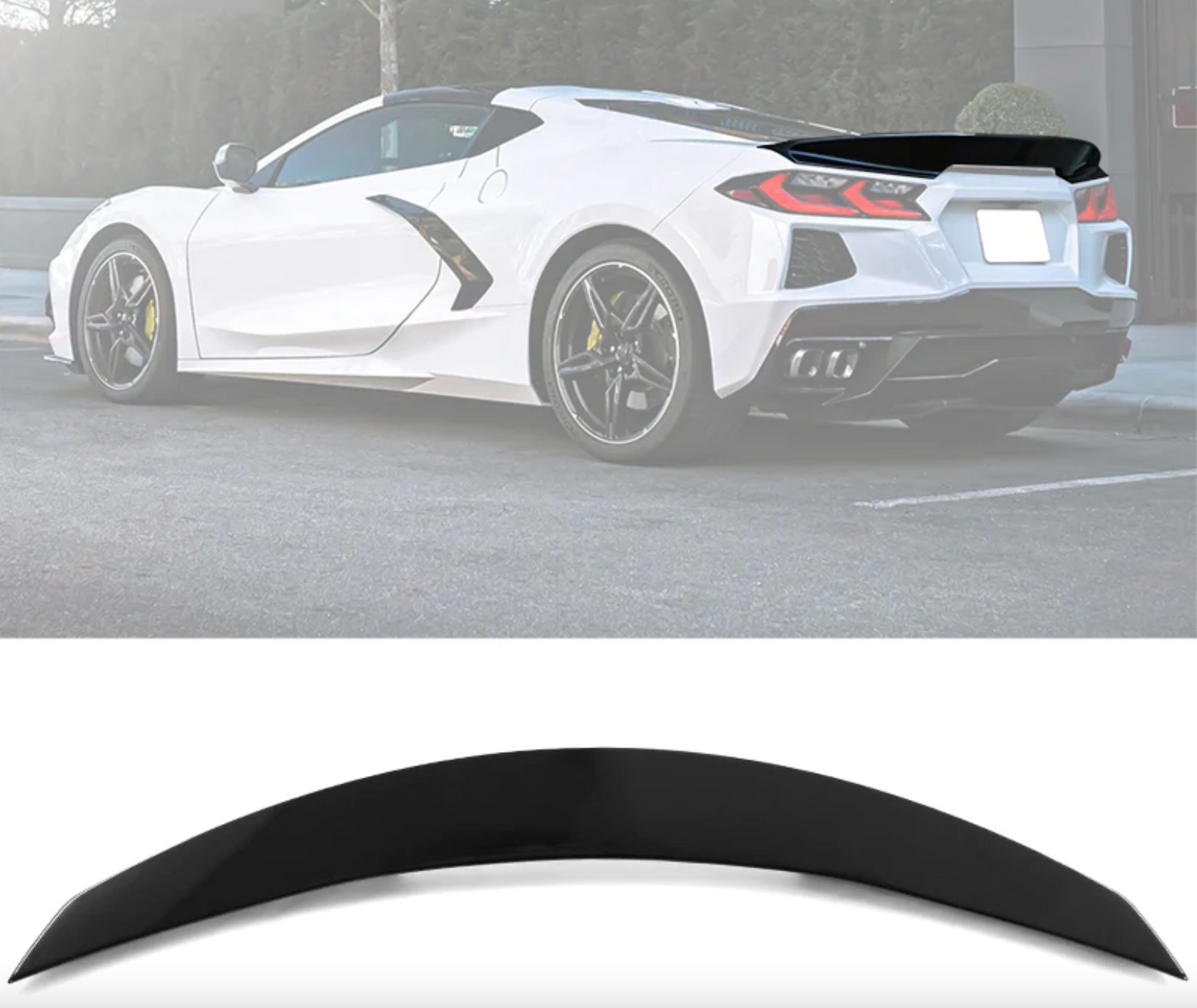 C8 Corvette Stingray Rear DuckTail Spoiler (Primer/Gloss/Carbon Fiber)