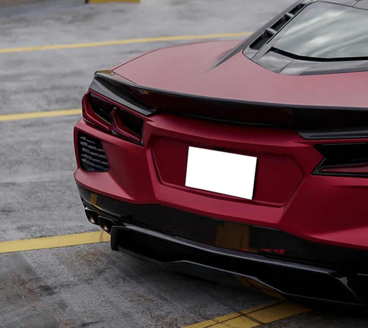 C8 Corvette Stingray Rear DuckTail Spoiler (Primer/Gloss/Carbon Fiber)