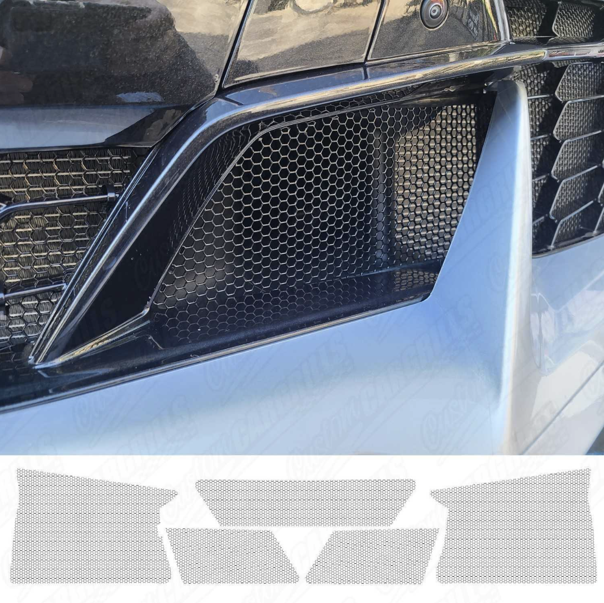 C8 Corvette Z06 / E-Ray Front Mesh Grille Screen Protector Kit