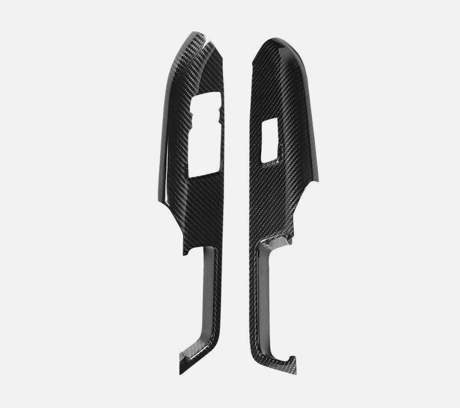 2015-23 Mustang Real Hard Carbon Fiber Interior Window Switch Door Panel Covers