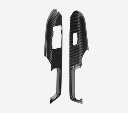 2015-23 Mustang Real Hard Carbon Fiber Interior Window Switch Door Panel Covers