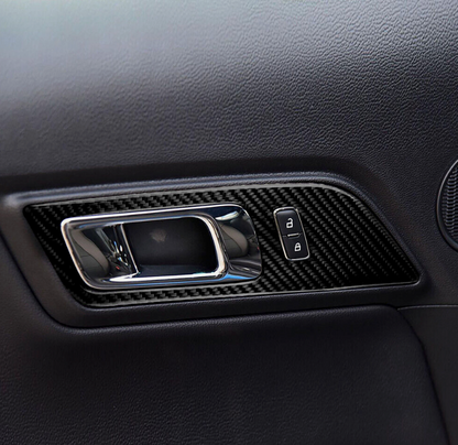 2015-24 Mustang Real Carbon Fiber Interior Door Handle Trim Cover