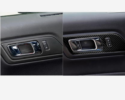 2015-24 Mustang Real Carbon Fiber Interior Door Handle Trim Cover