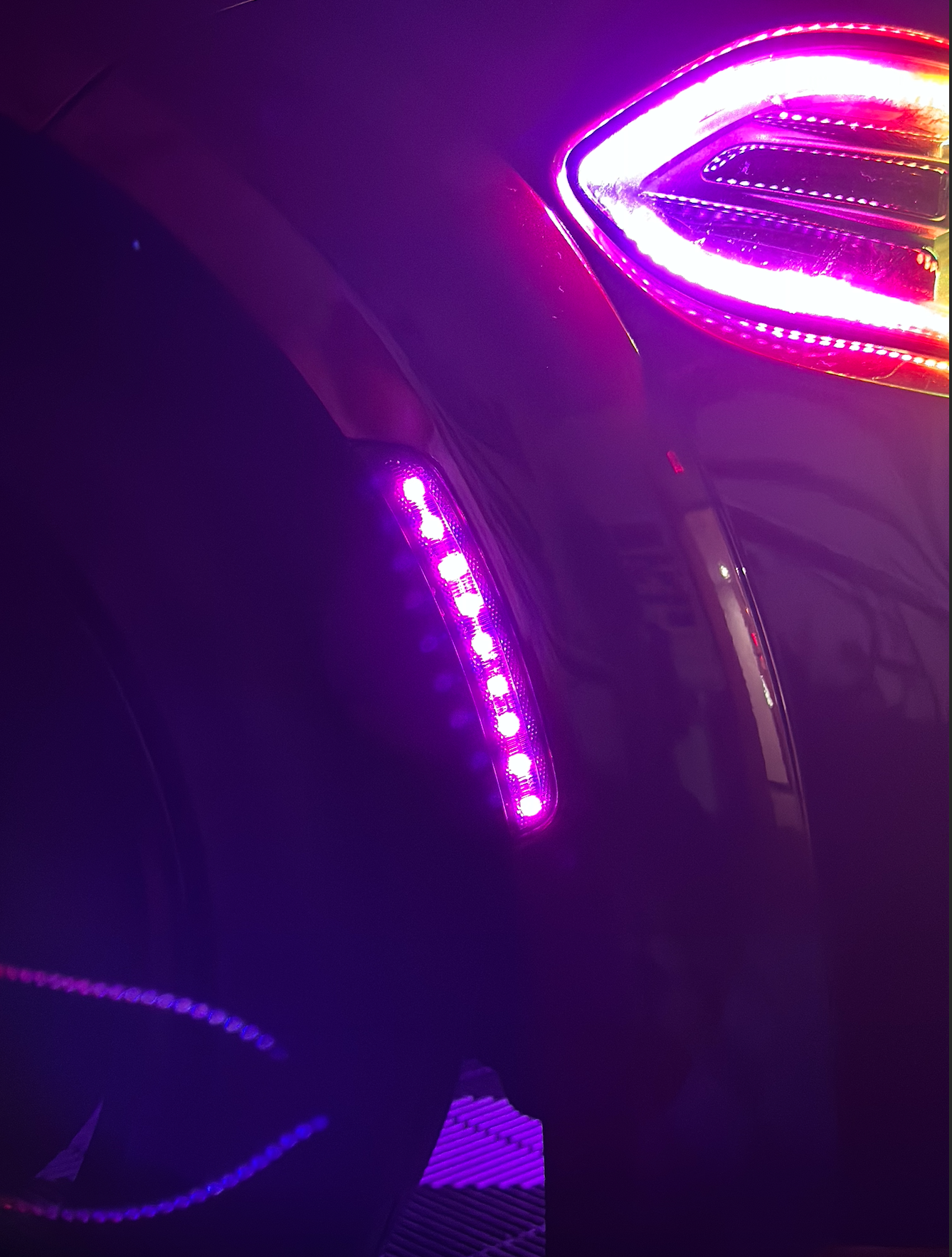 2015-24 Charger Smoked RGB/Flow LED Side Marker Lights - Color Changing