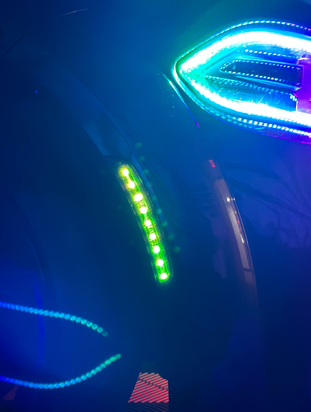 2015-24 Charger Smoked RGB/Flow LED Side Marker Lights - Color Changing