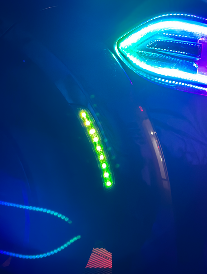 2015-24 Charger Smoked RGB/Flow LED Side Marker Lights - Color Changing