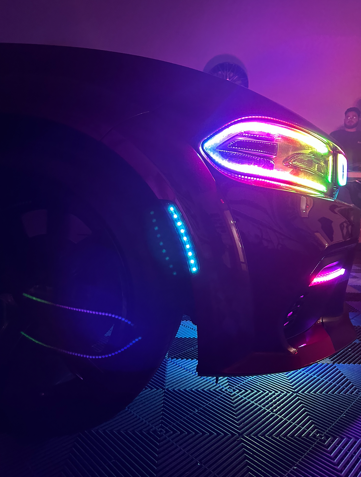 2015-24 Charger Smoked RGB/Flow LED Side Marker Lights - Color Changing