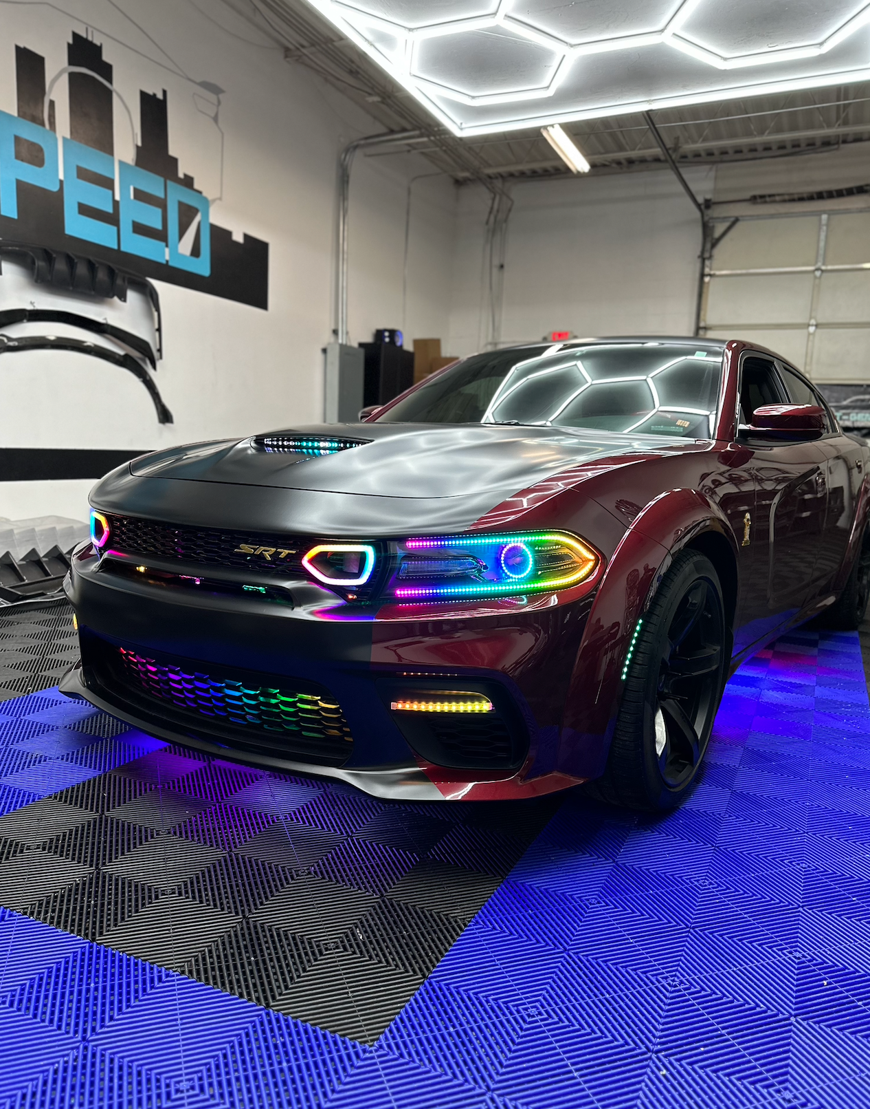 2015-24 Charger Smoked RGB/Flow LED Side Marker Lights - Color Changing