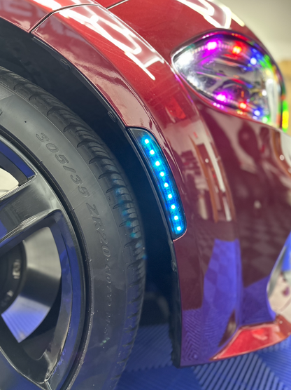 2015-24 Charger Smoked RGB/Flow LED Side Marker Lights - Color Changing