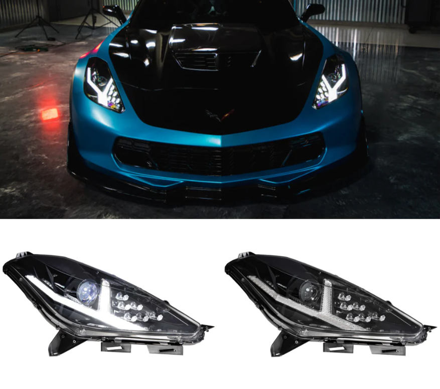 2014 - 19 Corvette C7 XB Smoked LED Headlights | Morimoto