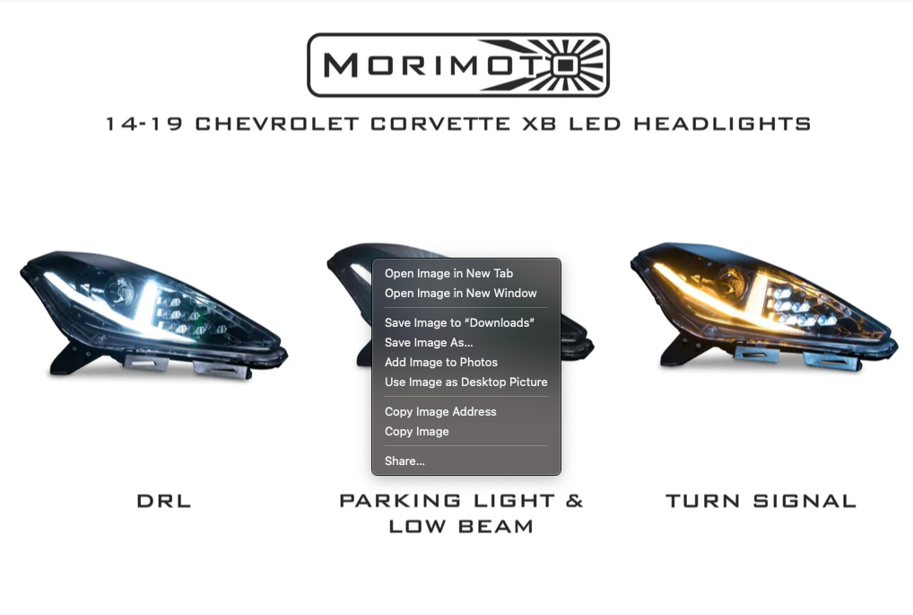 2014 - 19 Corvette C7 XB Smoked LED Headlights | Morimoto