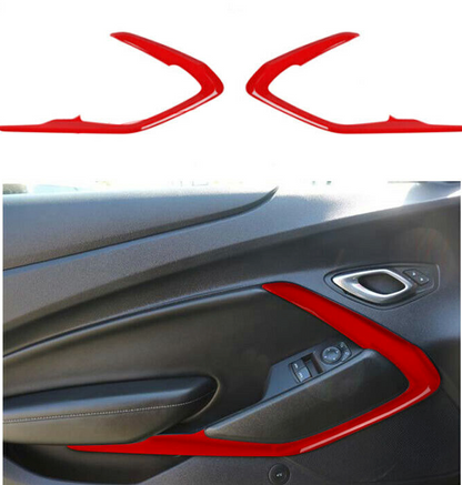 2016-24 Camaro Red / Blue Interior ABS Door Surround Trim Bezel Cover