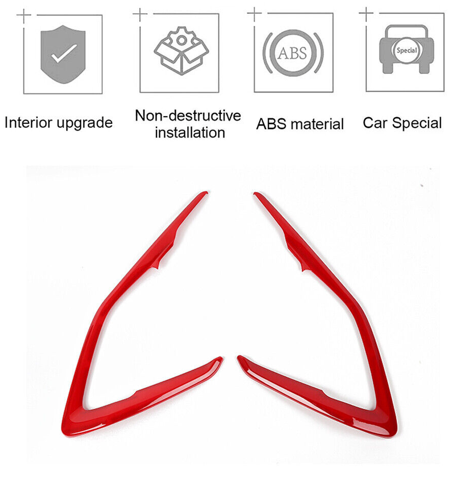 2016-24 Camaro Red / Blue Interior ABS Door Surround Trim Bezel Cover