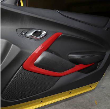 2016-24 Camaro Red / Blue Interior ABS Door Surround Trim Bezel Cover
