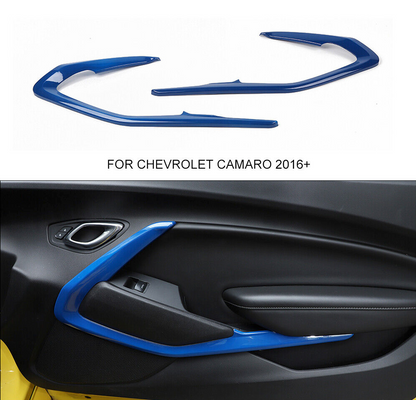 2016-24 Camaro Red / Blue Interior ABS Door Surround Trim Bezel Cover