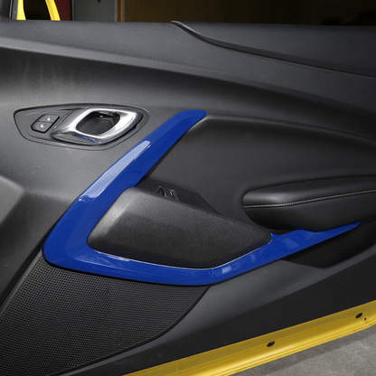 2016-24 Camaro Red / Blue Interior ABS Door Surround Trim Bezel Cover