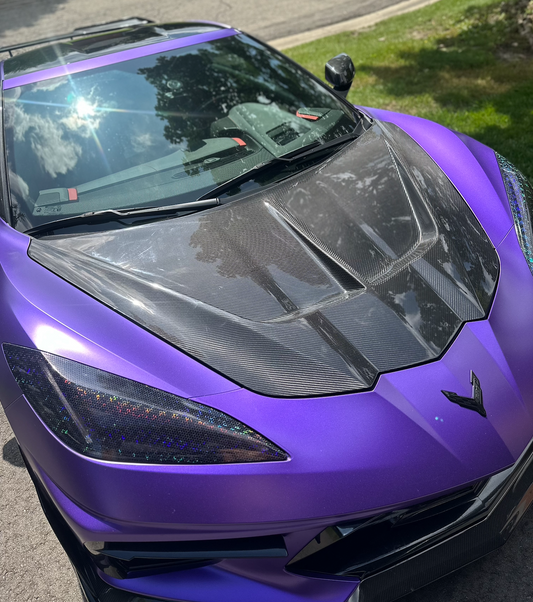 C8 Corvette XT Carbon Fiber Front Hood (Double Sided) - Stingray / Z06 / E-Ray | Next-Gen Carbon