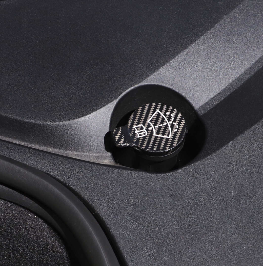 C8 Corvette Real Carbon Fiber Engine Oil Coolant Water Tank Cap Cover Kit