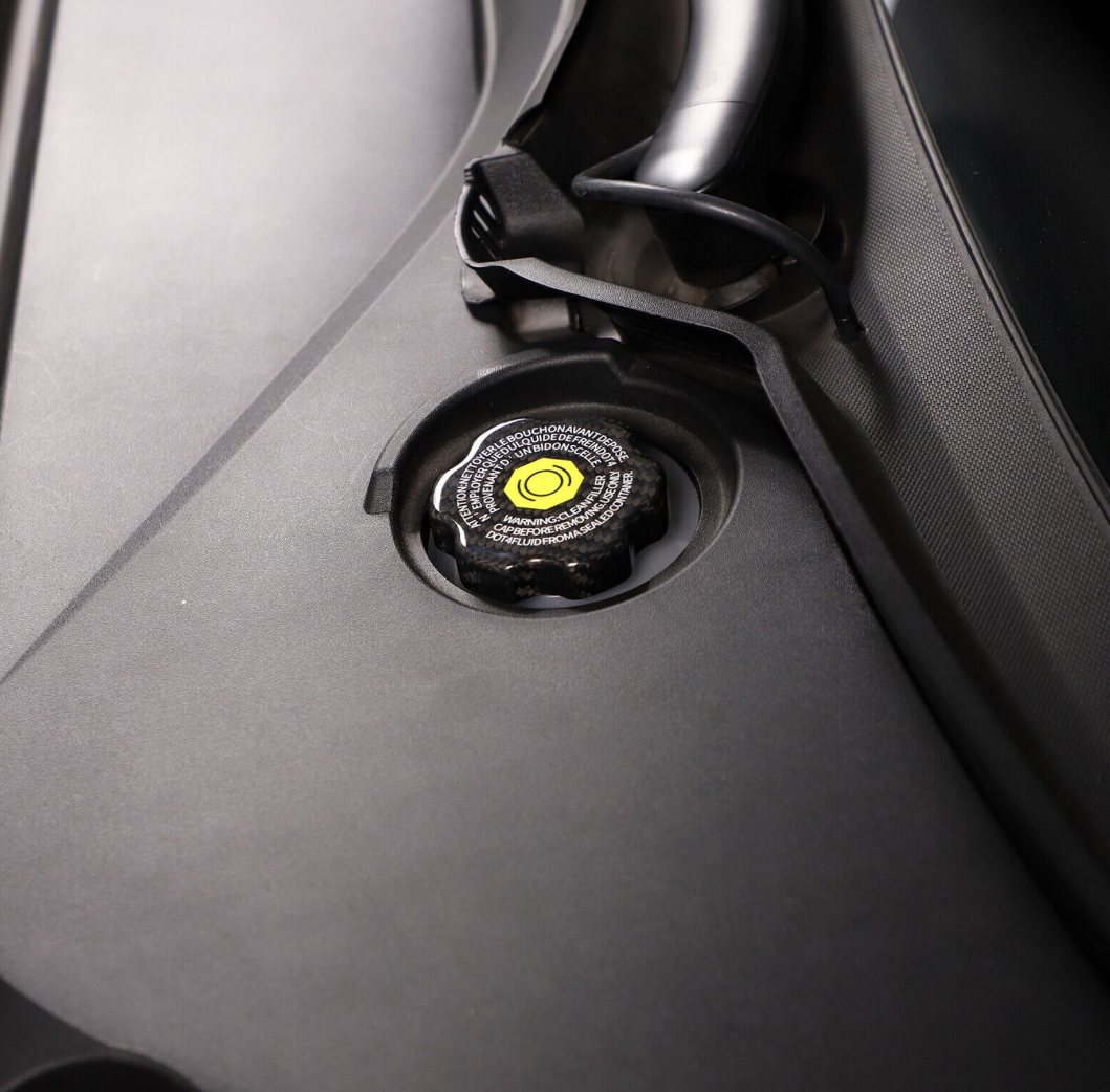 C8 Corvette Real Carbon Fiber Engine Oil Coolant Water Tank Cap Cover Kit