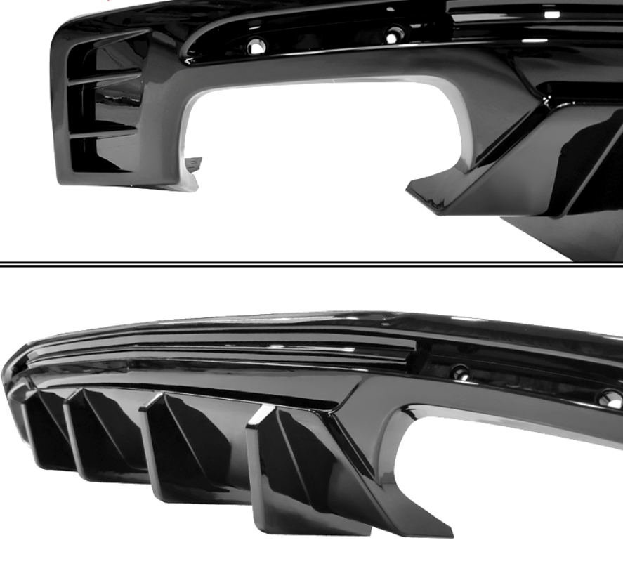 2016 - 24 Camaro Carbon Fiber Style 3PC Quad Tip Diffuser | LT/RS/SS/LT1