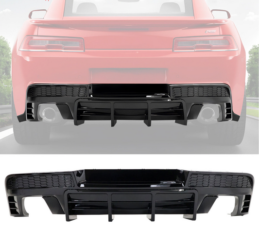 2014-15 Camaro Stealth Quad Tip Rear Diffuser (Matte/Gloss/Carbon)  | LT/LS/RS/SS
