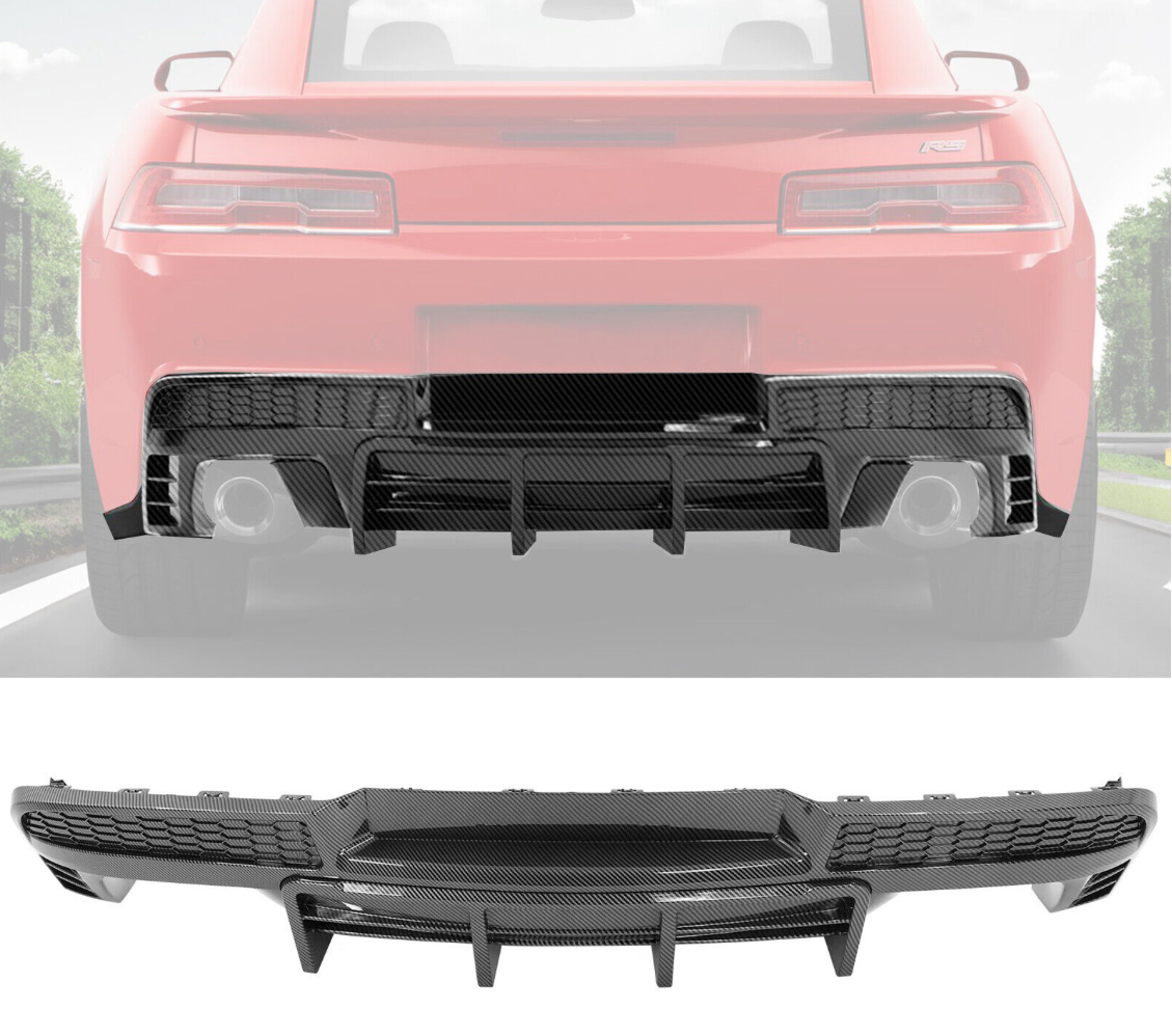 2014-15 Camaro Stealth Quad Tip Rear Diffuser (Matte/Gloss/Carbon)  | LT/LS/RS/SS