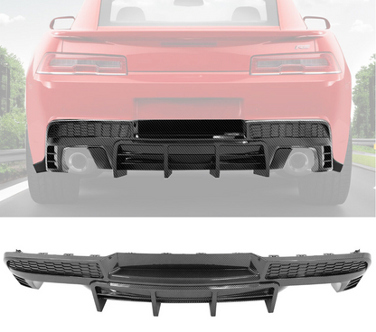 2014-15 Camaro Stealth Quad Tip Rear Diffuser (Matte/Gloss/Carbon)  | LT/LS/RS/SS