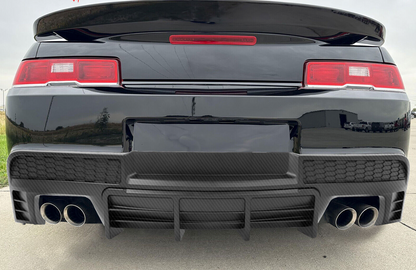 2014-15 Camaro Stealth Quad Tip Rear Diffuser (Matte/Gloss/Carbon)  | LT/LS/RS/SS