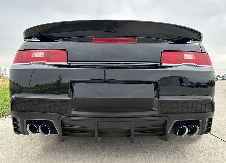 2014-15 Camaro Stealth Quad Tip Rear Diffuser (Matte/Gloss/Carbon)  | LT/LS/RS/SS