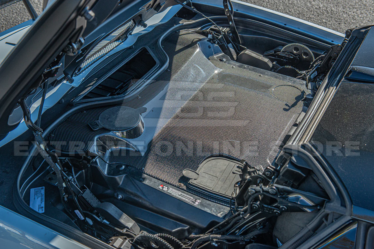 C8 Corvette HTC Carbon Fiber Engine Bay Panel Cover