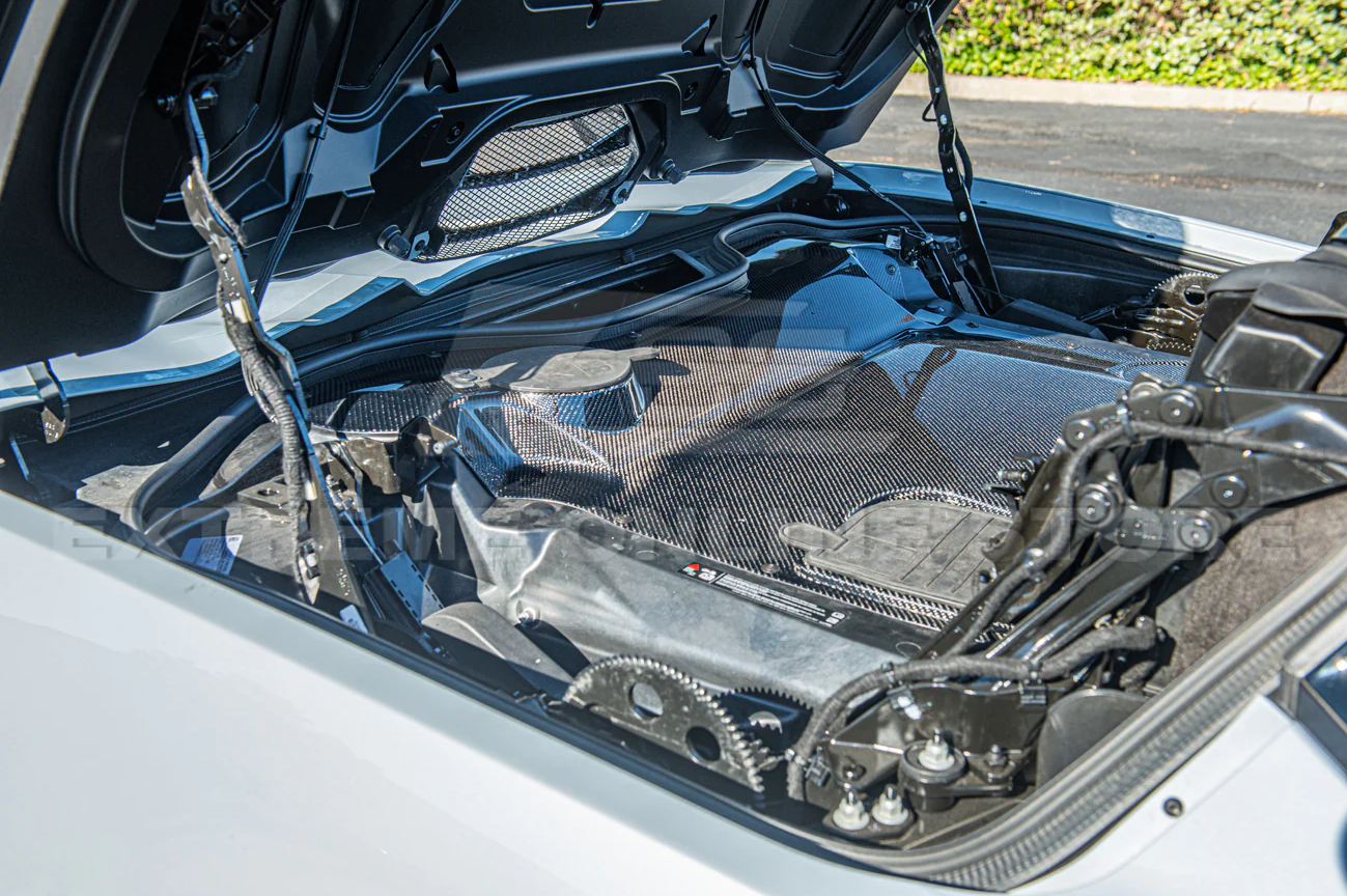 C8 Corvette HTC Carbon Fiber Engine Bay Panel Cover