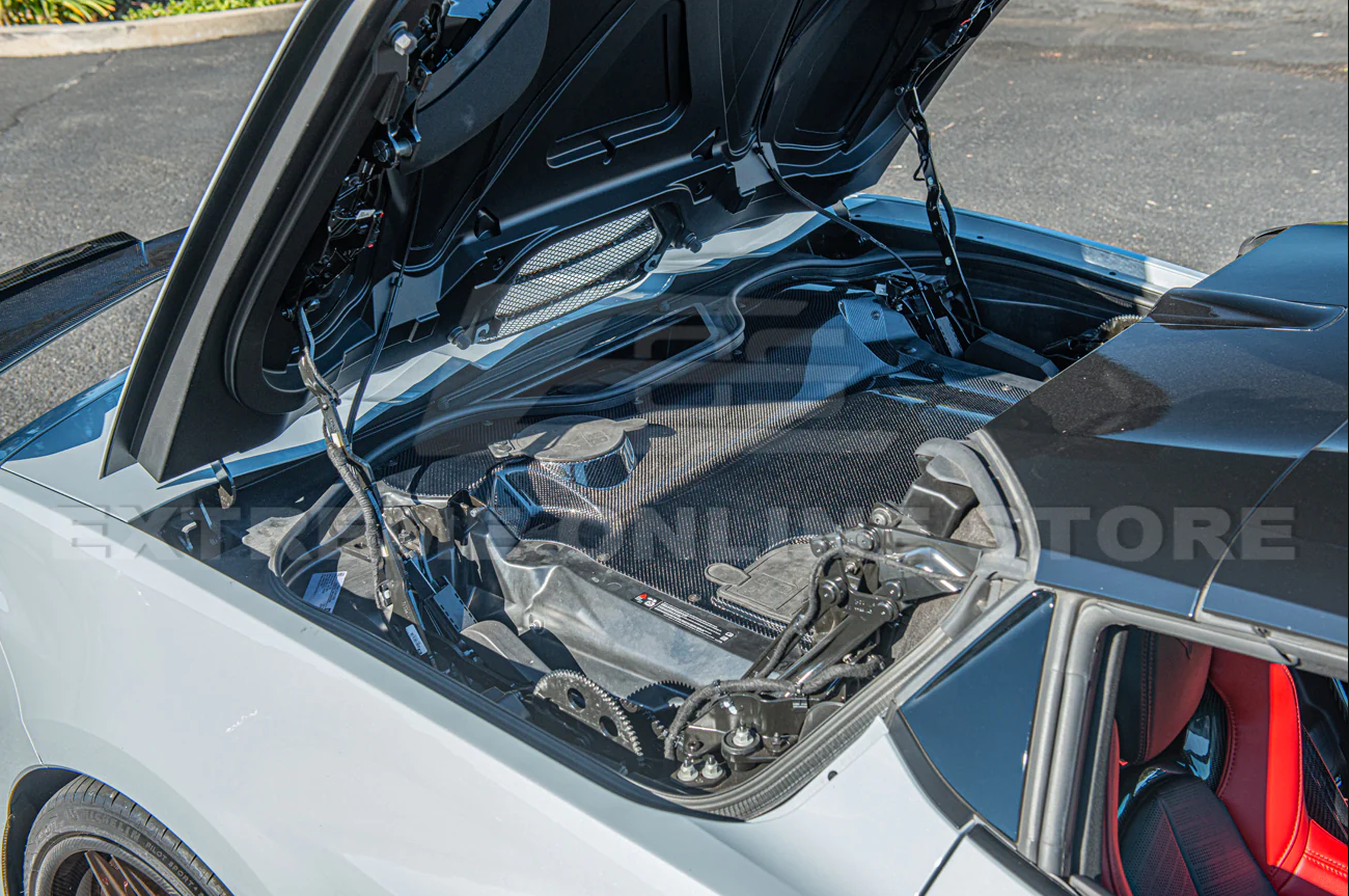 C8 Corvette HTC Carbon Fiber Engine Bay Panel Cover