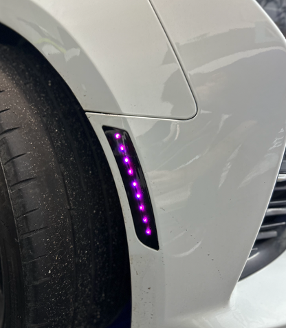2016 - 24 Camaro Smoked LED RGB/Flow Side Marker Lights | Color Changing